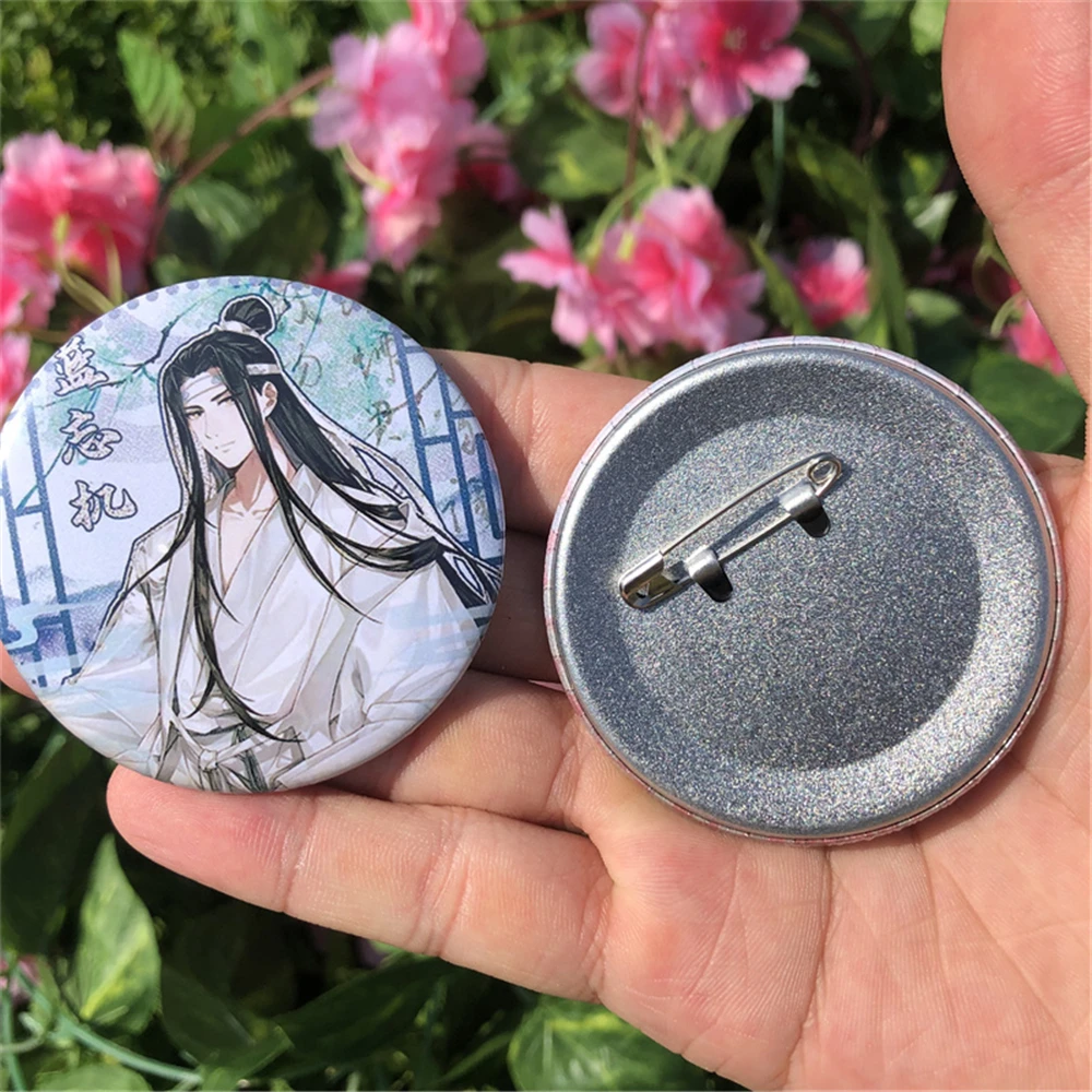 Game Anime Mo Dao Zu Shi Grandmaster of Demonic Cultivation Cosplay Costumes SPTE Tin plate Badge Accessories Pendant Gift