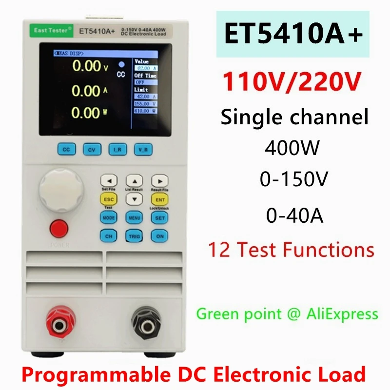 Imagem -02 - Canal Único Programável dc Battery Load Tester Et5410a Mais Carga Eletrônica Capacidade Tester Controle Digital