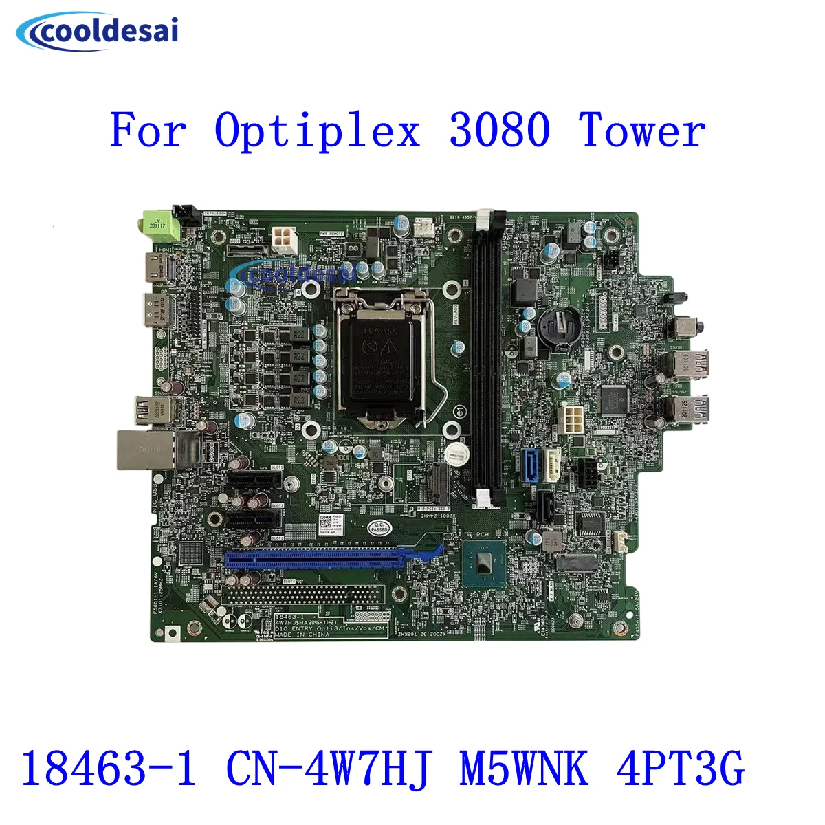 18463-1 For DELL Optiplex 3080 MT Tower Desktop Motherboard LGA1200 B460 CN-04W7HJ M5WNK 4PT3G 9430Y DDR4 100% Tested Fast Ship