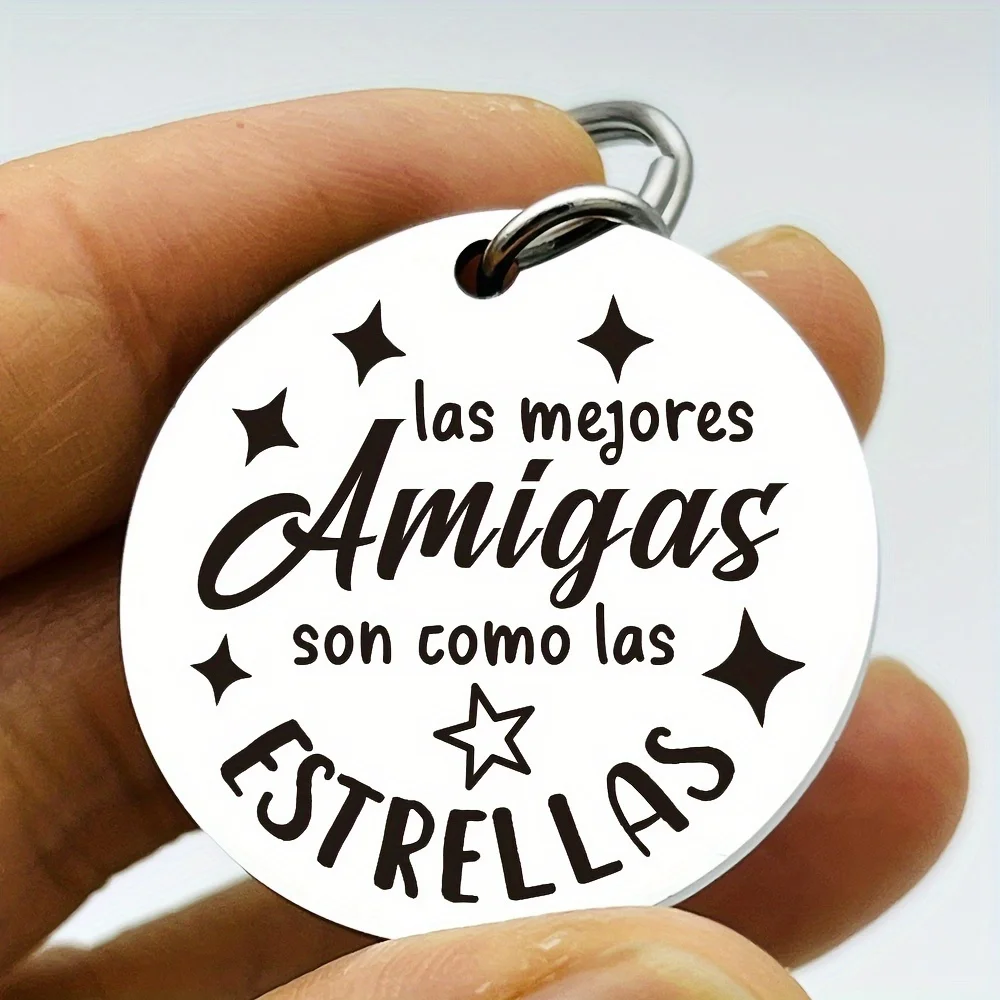 Spanish Best Friend Keychain For Men, Friendship Gift, Graduation Gifts