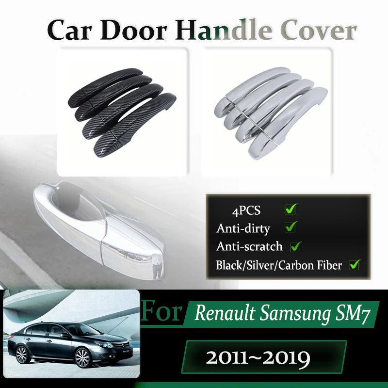 

Car Door Handle Cover Trim For Renault Samsung SM7 Talisman L47 2011~2019 Scratchproof Chromium Styling Sticker Auto Accessories