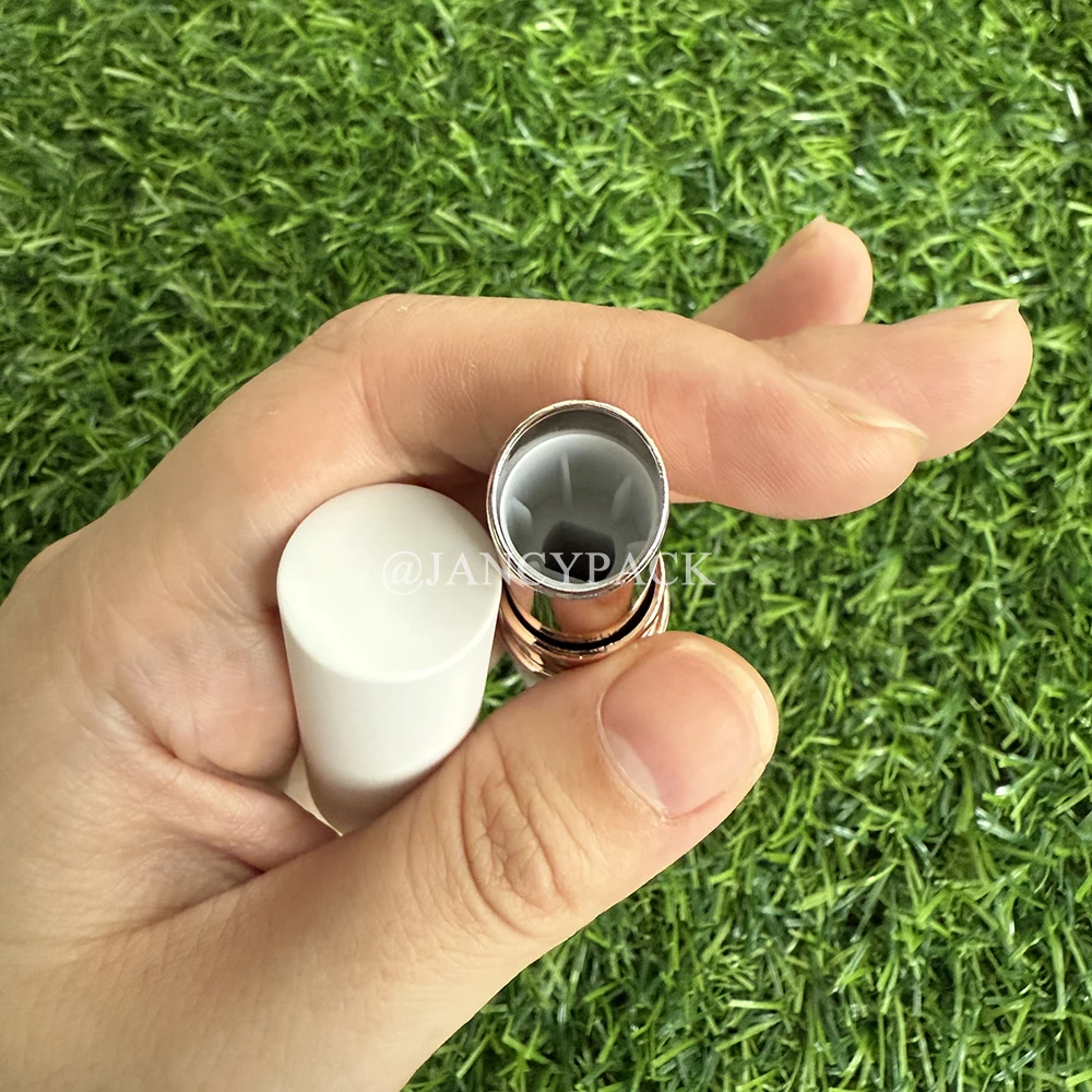 Confezione vuota di tubi per rossetto personalizzati con cilindro per contenitori per rossetto in oro rosa bianco da 11,1 mm