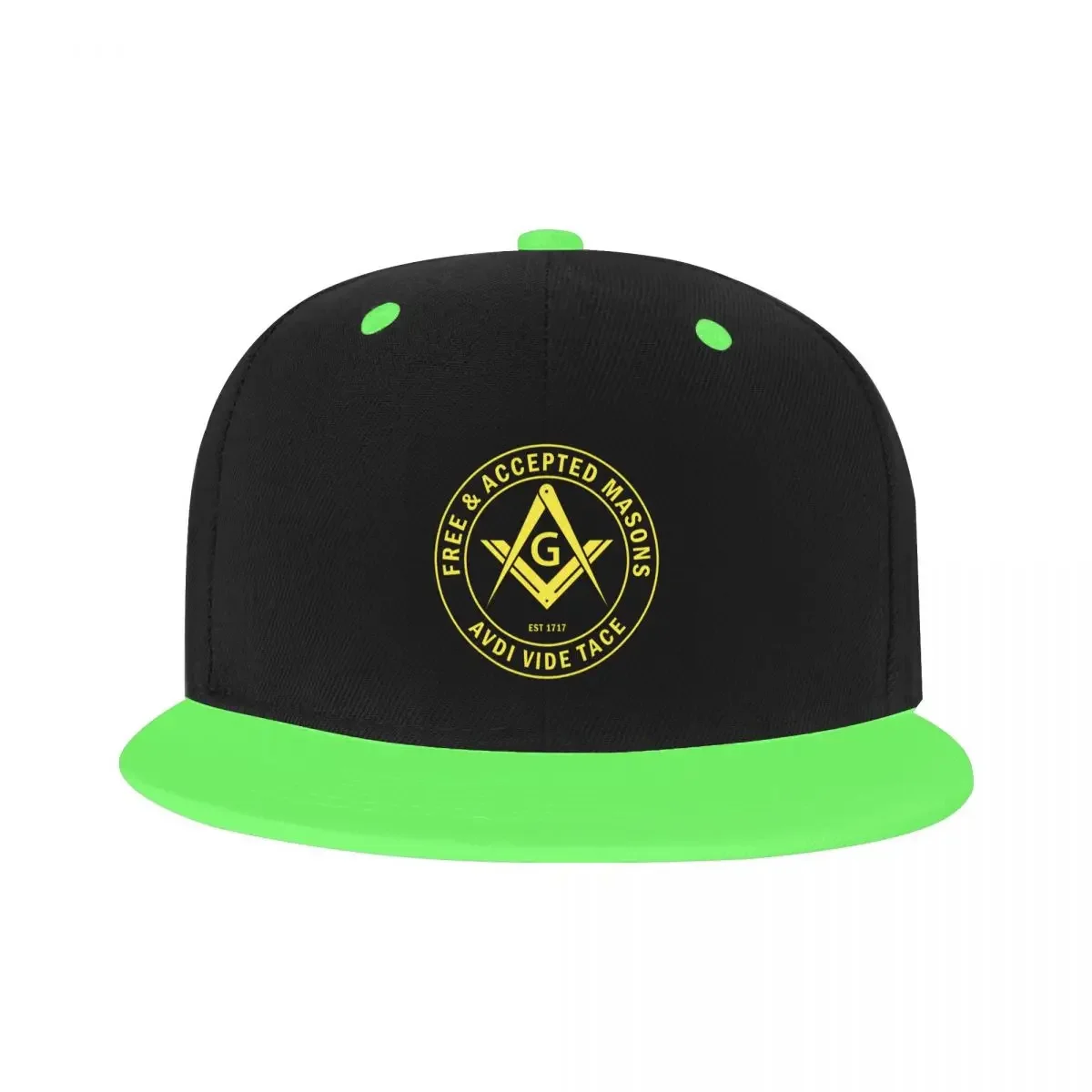 Custom Free Accepted Masons Masonic Freemason Baseball Cap Flat Outdoor Snapback Women's Adjustable Hip Hop Hats