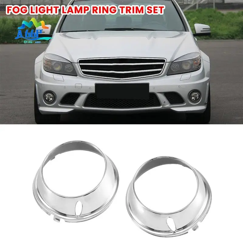 

A66P-1 PCS Car Fog Light Lamp Ring Trim Set For MERCEDES BENZ C CLASS W204 C63 AMG 2007-2014 Replacement Accessories 2048851874