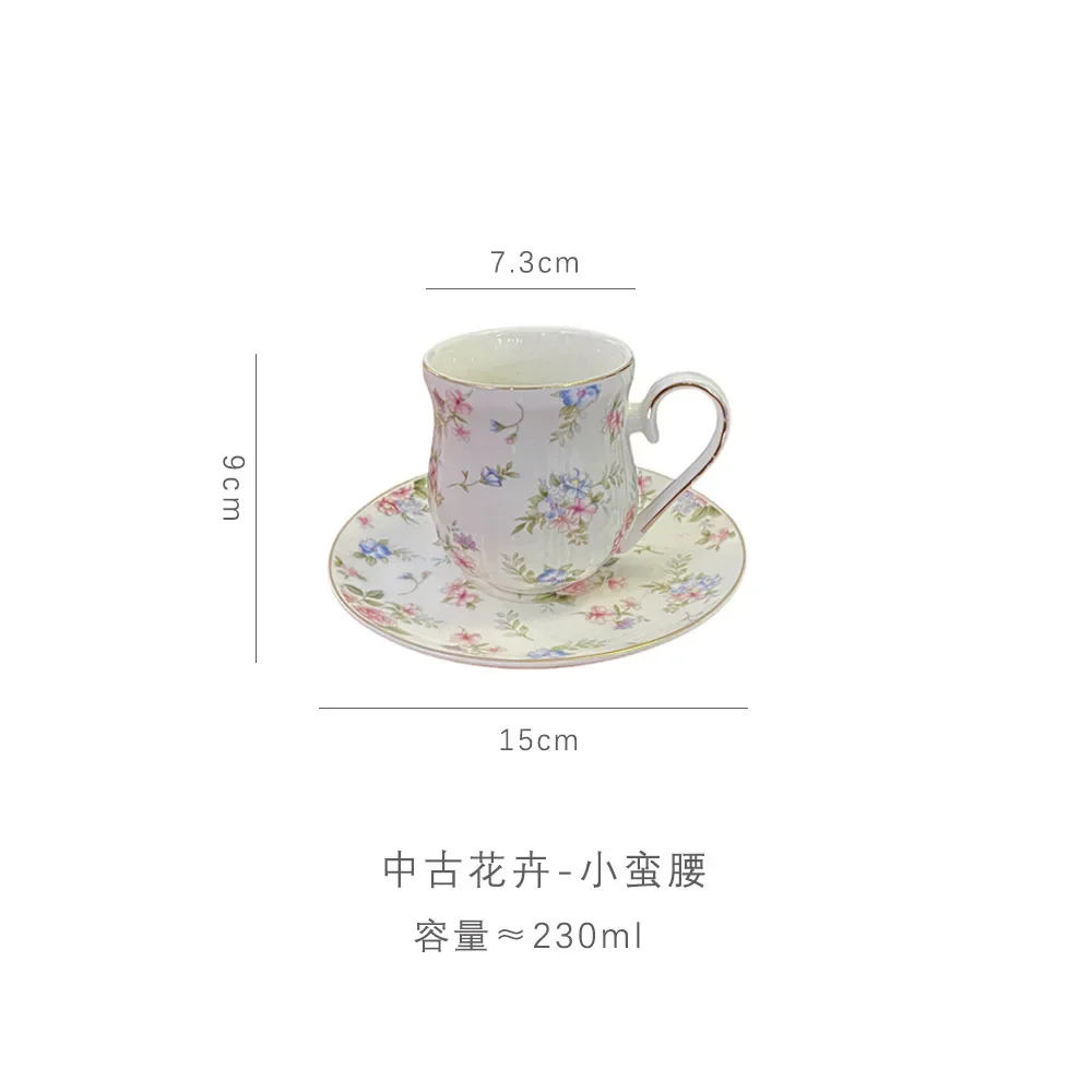 Vintage Engelse gebroken bloem keramische koffiekop set Afternoon Camellia theemok Phnom Penh Light luxe keramische beker keukenkop