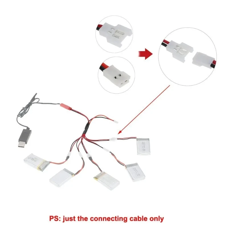 Cavo di ricarica bilanciamento Hubsan X4 H107C XH2.54 da 1 a 5 per batteria 3.7V V977 V966 V988 H107L H107D H109S JXD385 SYMA X5C X5SW