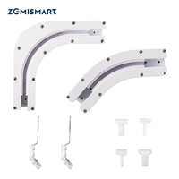 Zemismart Curtain and Blind Degree ARC Track for Corner Windows for ZM79 Slide Curtain Motor Track 90 135 Degree Avaibale