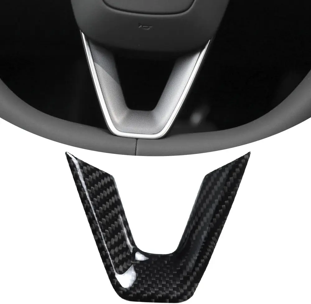 

U-Shaped Steering Wheel Cover For Tesla Model 3 Highland 2024, Carbon Fiber Steering Wheel Patch For New Model 3+