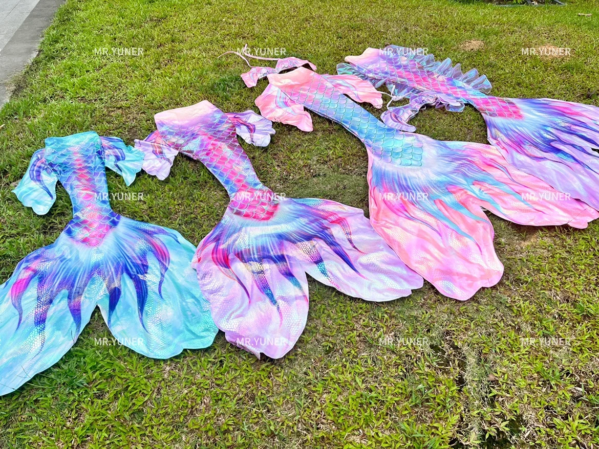 

Original Parent-Child Ultra Light Hot Stamping Mermaid Big Tail Children Mermaid Tail Shooting Swimsuit Aquarium Diving