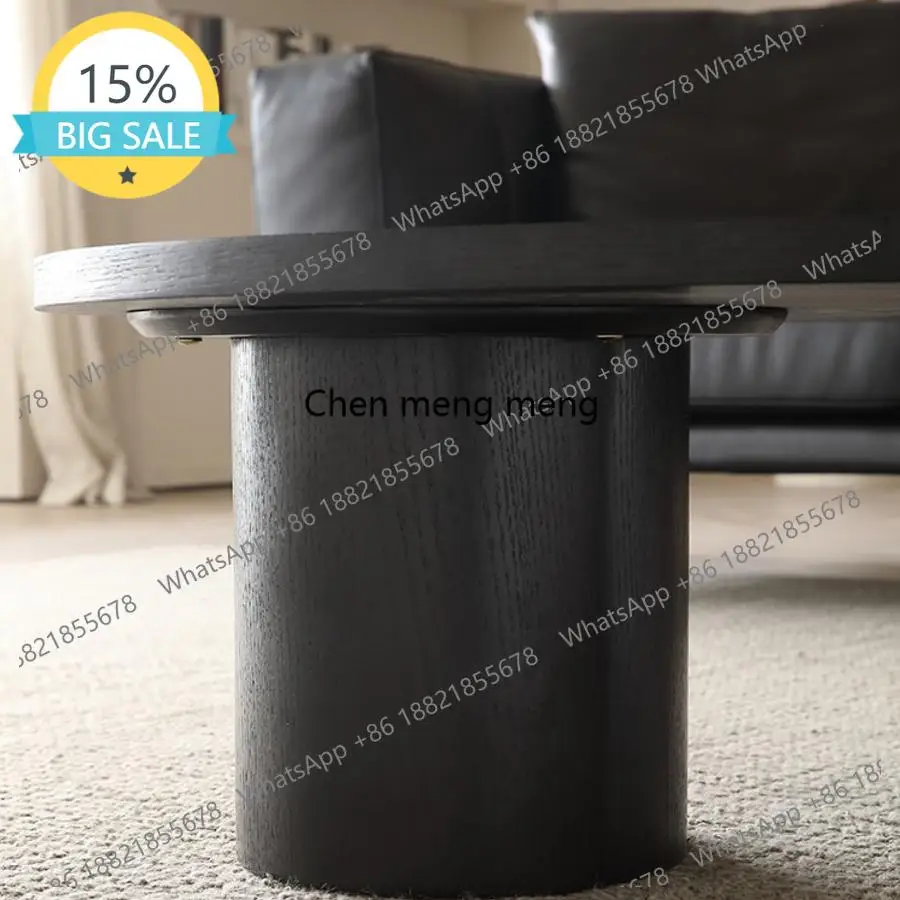 

L07 Luxury Round Coffee Table - Italian Modern Marble Top Minimalist Side Table for Contemporary Living Room