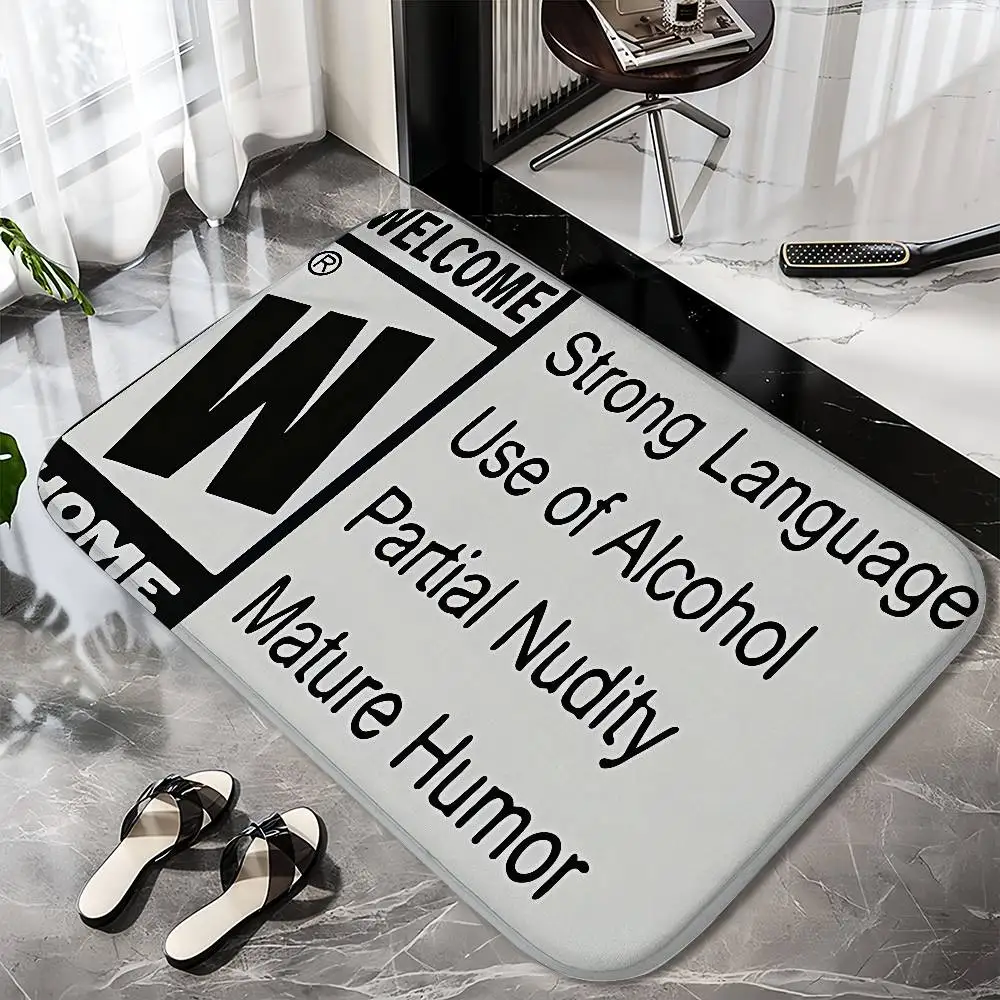 

1 Piece Fun Phrase Floor Mat Printed Large Carpets Room And Bedroom Carpets Bathroom Anti Slip Door MATS Small Carpets