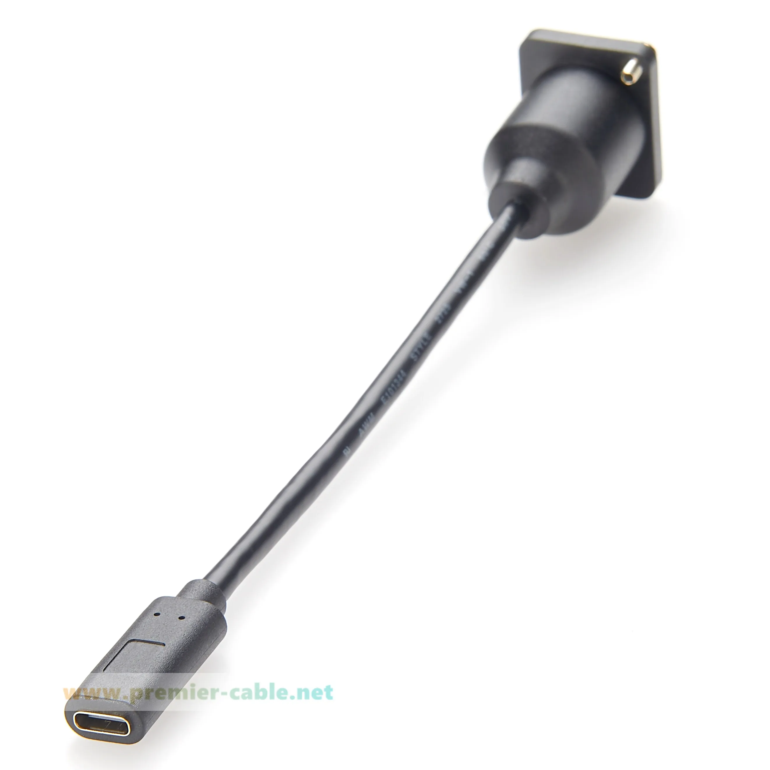 10Gbps USB 3.1 C Female to Female Cable Flange Chassis Panel Mount 100W USB Type C Bulkhead Adapter for Charging & Data