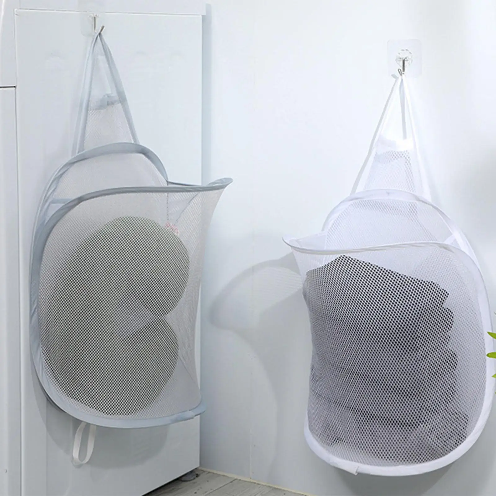 

Large Foldable Storage Basket Container Nylon Material Laundry Bin for Dirty Clothes Towels Shoes Bedroom