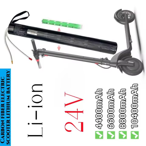 24V Electric scooter carbon fiber tubular battery 18650 built-in battery scooter lithium battery pack