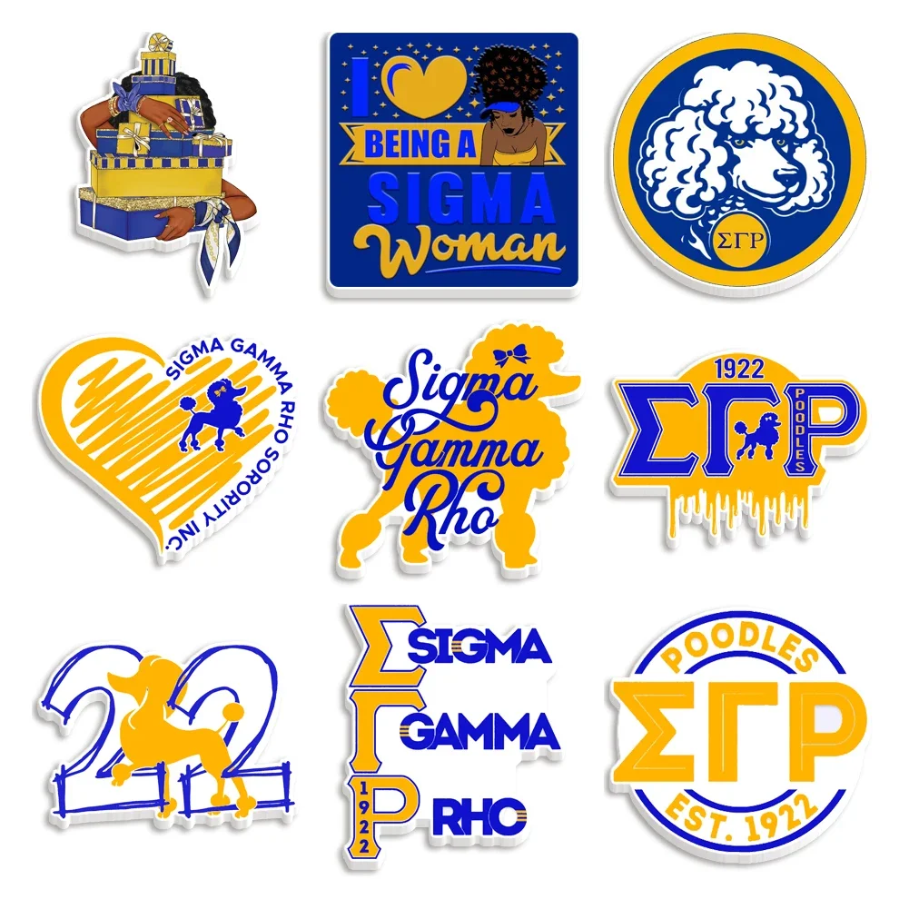 Sigma gama rho sorority 1922 10pcs/lot pryskyřice planární průhledný akryl glittery akryl pro DIY dar řemesel příslušenství