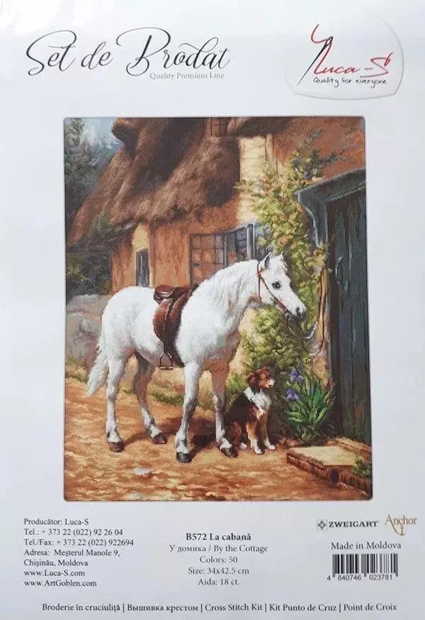 

572 guests outside the door 54-64 Embroidery,DIY 14CT Unprinted Arts Cross stitch kits Set Cross-Stitching Home Decor