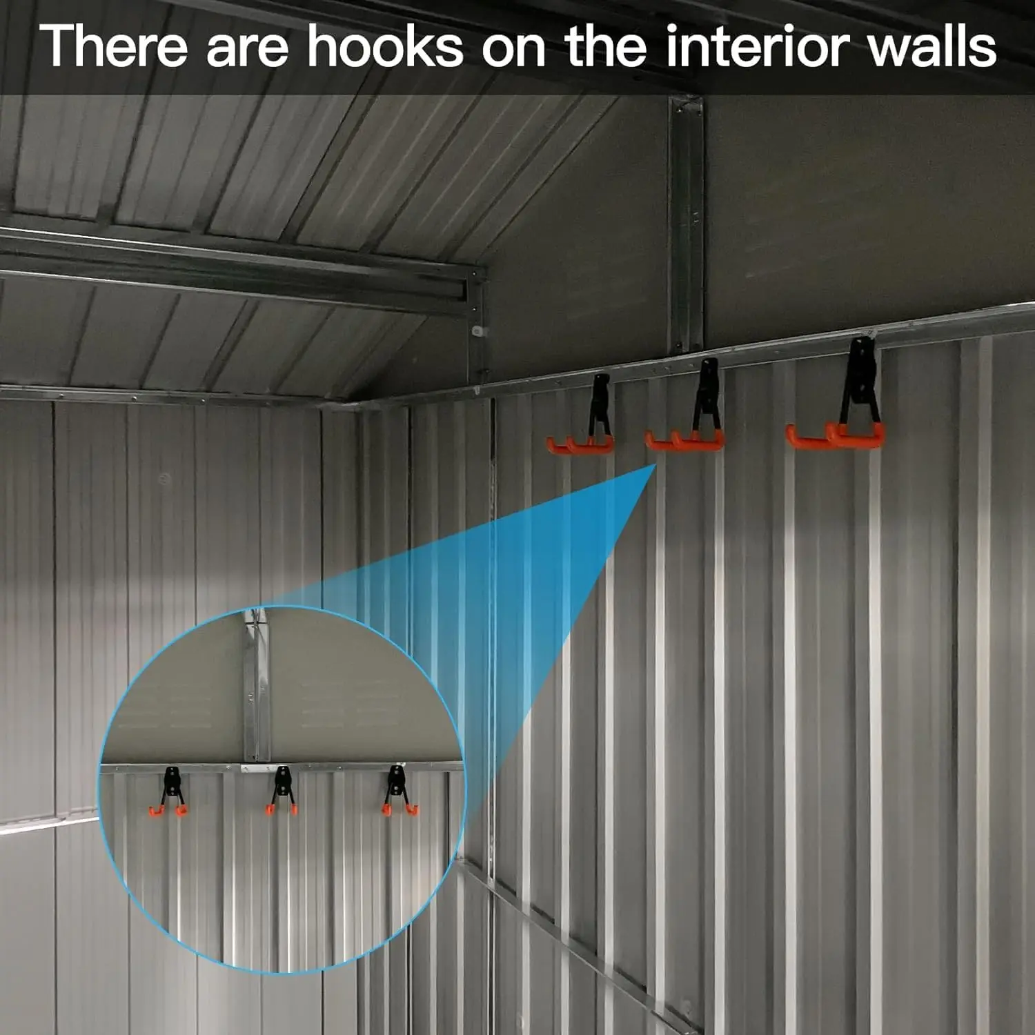 Outdoor & Storage Clearance, Metal Anti-Corrosion Utility Tool House with Lockable Door