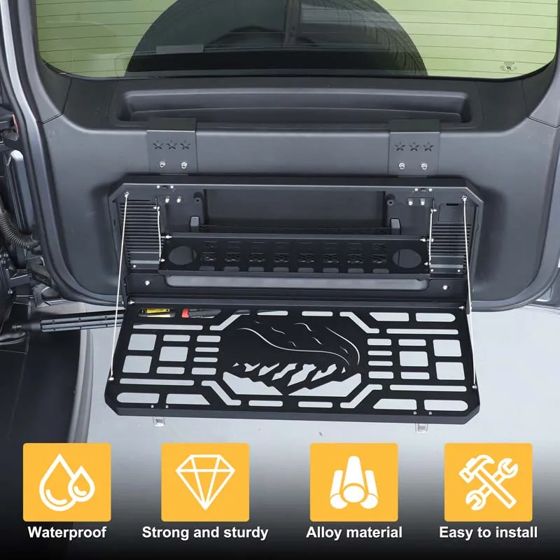 

Aluminum Alloy Black For Haval H9 2024+ Car tailgate multi-function foldable rack car decoration modification accessories