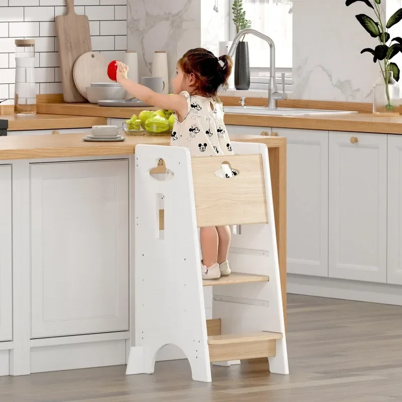 Multifunctional Children's Montessori Learning Tower Folding Washing Stool Children's Step Stool Baby Washing Ladder