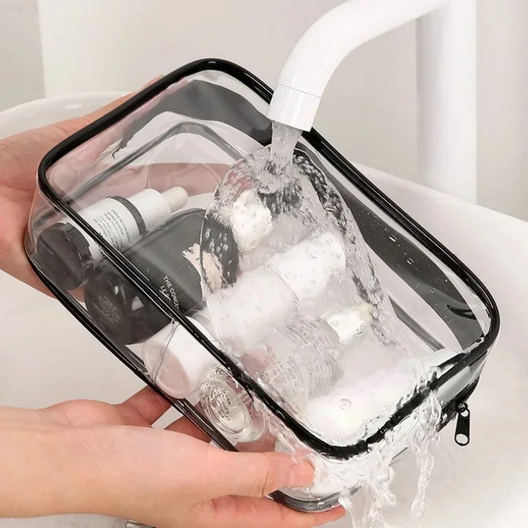 Multi-Functional Clear PVC Travel Cosmetic Bag Large Capacity Portable Waterproof Women’s Transparent Toiletry Storage Bag view 3