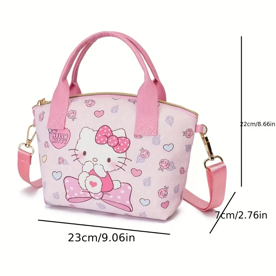 Lovely Sanrio Cinnamoroll Hello Kitty Tote Handbag Stylish Versatile with Adorable Kuromi Mymelody Prints Perfect Shoulder Bag