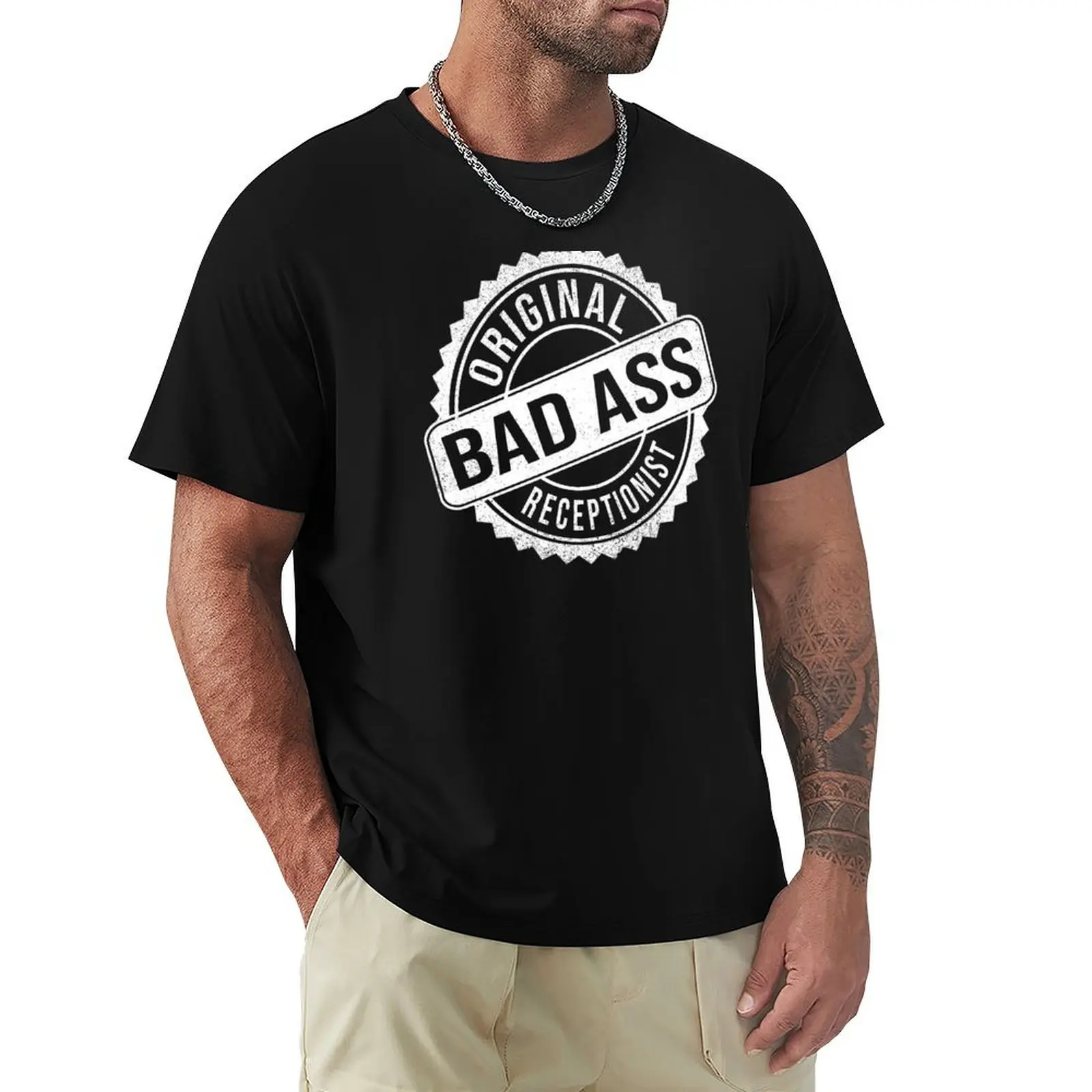 Badass Person - Receptionist T-shirt cute clothes oversizeds summer tops men clothes