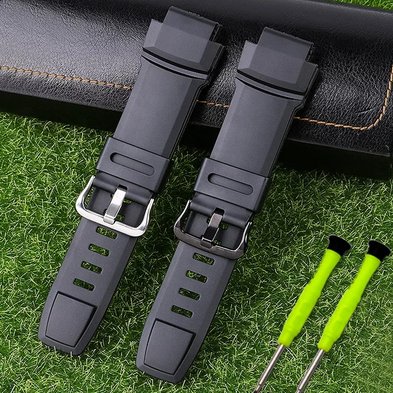 Pulseira de silicone para relógio Casio PROTREK PRG-260/270/550/250 PRW-3500/2500/5100, pulseira de substituição de 18mm em borracha.