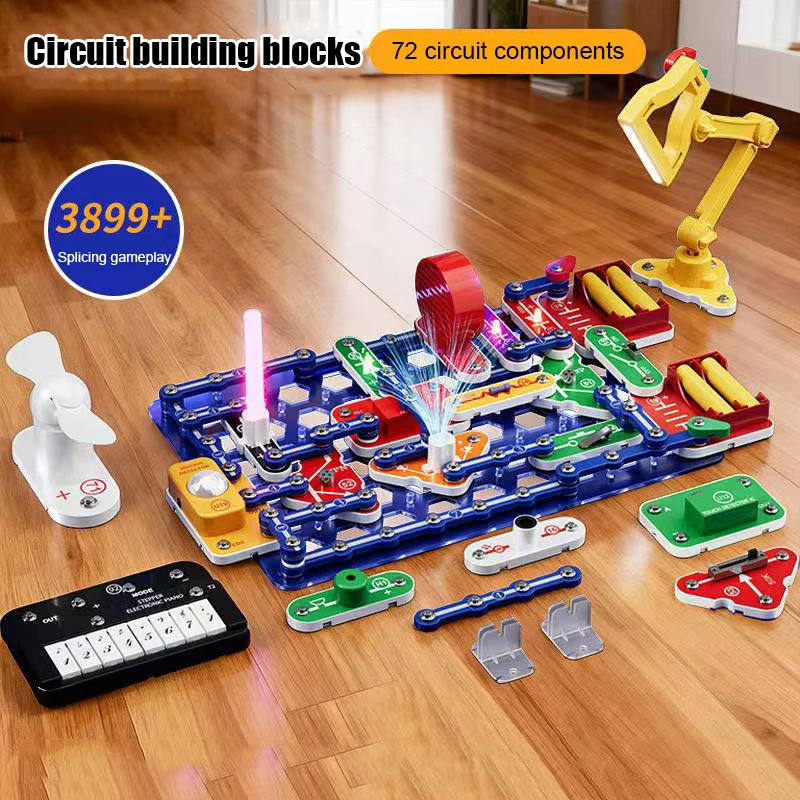 مجموعة تجارب العلوم الجذعية للأطفال - دائرة الفيزياء الإلكترونية للأولاد بعمر 8 سنوات هدية عيد ميلاد ألعاب تعليمية لبنات البناء #5