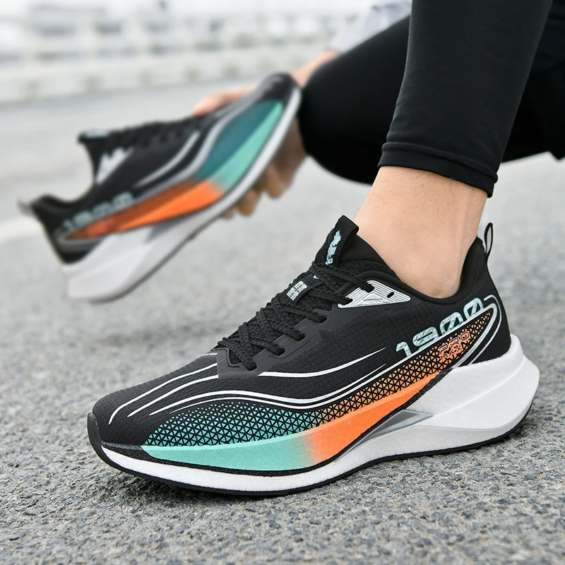 

Мужские спортивные кроссовки с карбоновой пластиной для бега, марафонские кроссовки с амортизацией для мужчин и женщин, обувь для тренировок по легкой атлетике