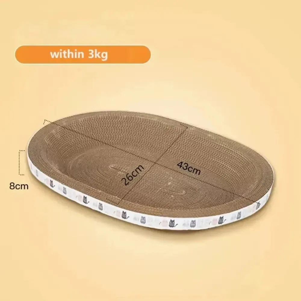 Corrugated Cat Scratcher Cat Scrapers Oval Grinding Claw Toys Wear- and Scratch-resistant Bed Toy Furniture Sofa Cushion Bed