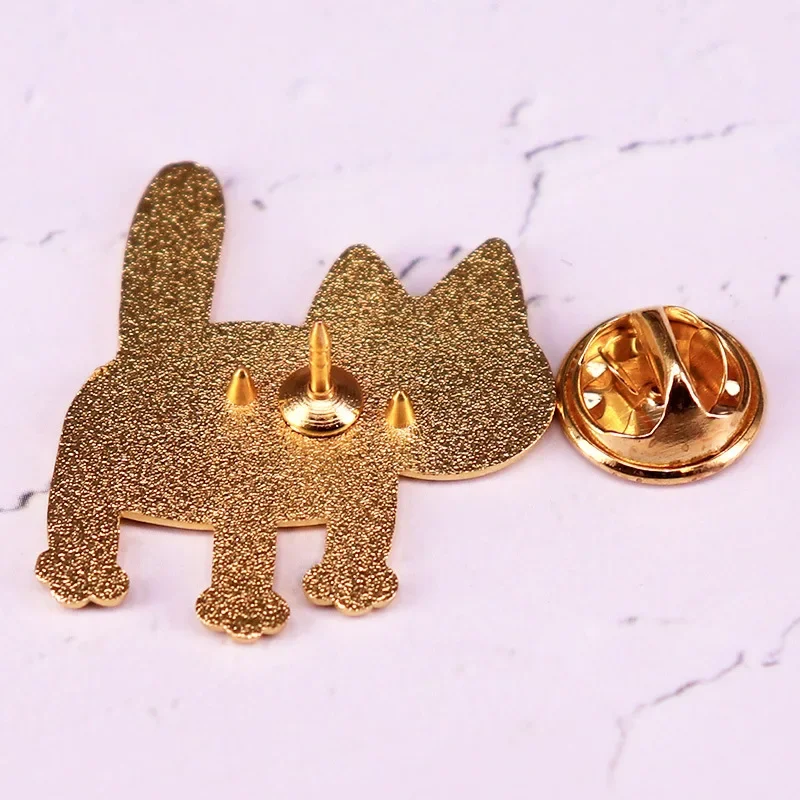 Cute Black Cat Hard Enamel Pin Cartoon Animal Metal Badge Cat Butt Brooch for Jewelry Accessory Gifts for Cats' Lovers Wholesale