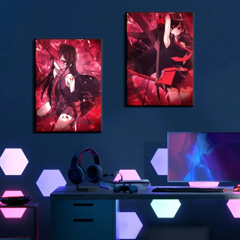 Japanese Anime Akame Ga Kill Akame Poster Anime Character Wall Decor Canvas Print Decoration for Game Room Home Wall Art Picture