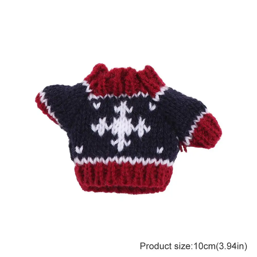 Vêtements de poupée en peluche Style de noël, pull blanc/rouge/vert, vêtements de poupée mignons BJD 10cm Mini pour poupée Bjd de 16cm/17cm