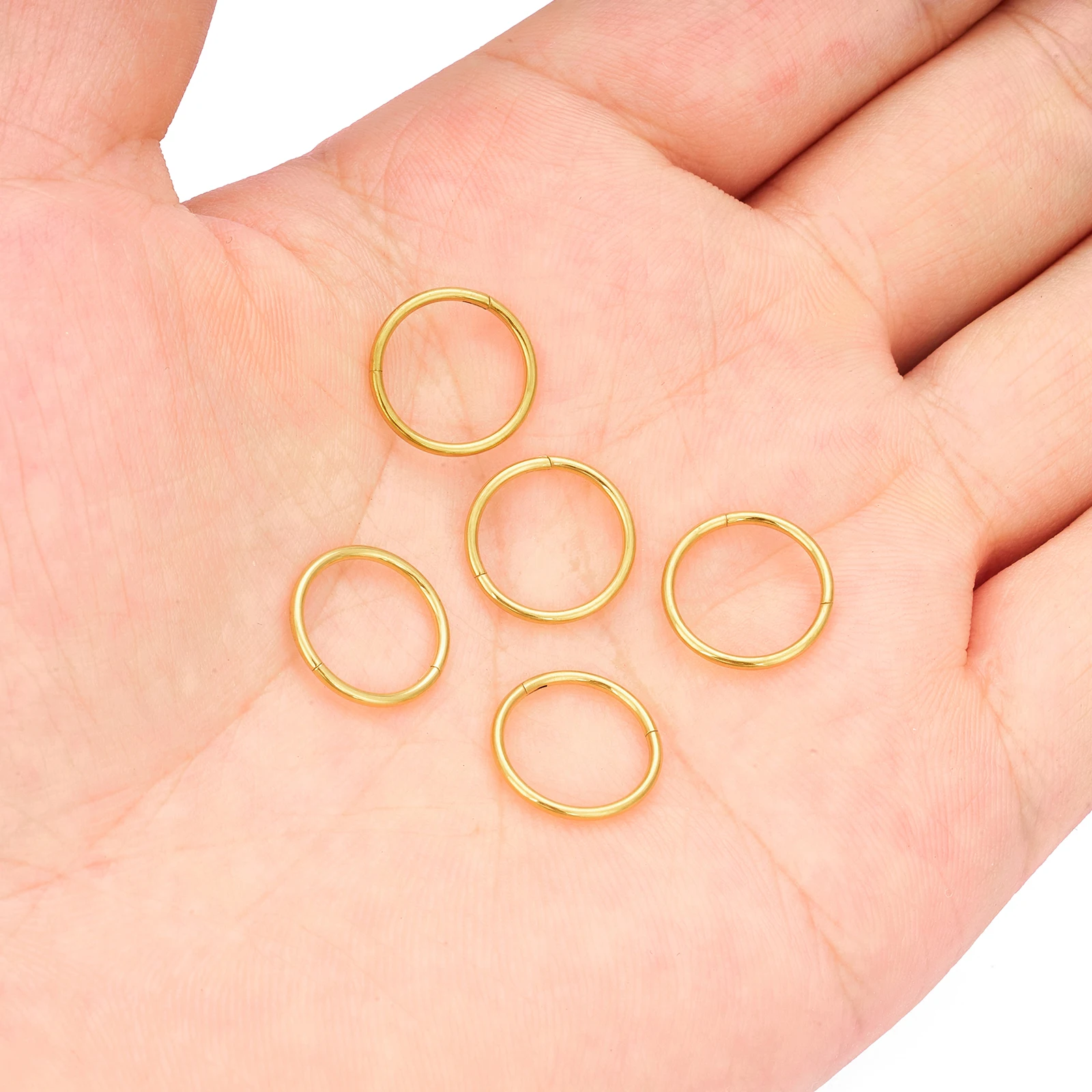1PC G23 Titanium Segment Nose Hoop Rings Women Nose Rings Septum Clicker Ring Ear Daith Hoop Earring Piercing Jewelry