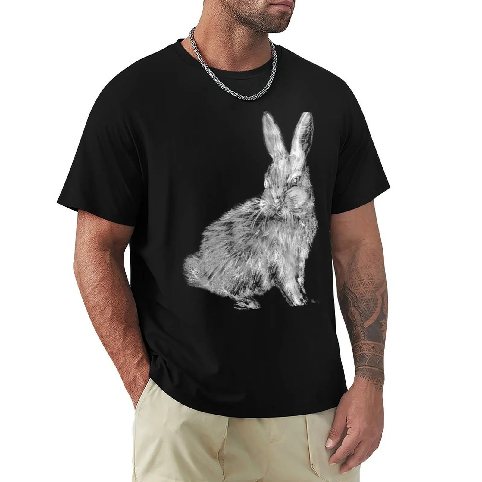 White Rabbit (Monochromatic Hue Series) T-Shirt korean fashion oversized t shirt Men's t-shirt