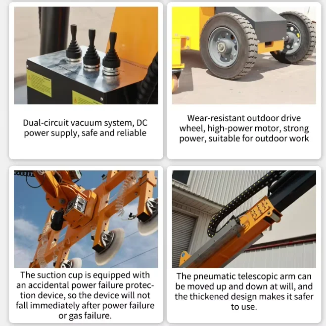 1500Kg Load Capacity Electric Tilting Forklift Type  Vacuum Lifter for Installing Glass / Metal Sheet With CE