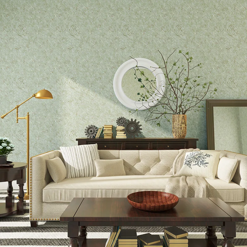 Mottled Plain Non Woven Fabric Wallpaper Modern Simple Bedroom Living Room Warm Retro Nostalgic Solid Color Wallpaper Home decor
