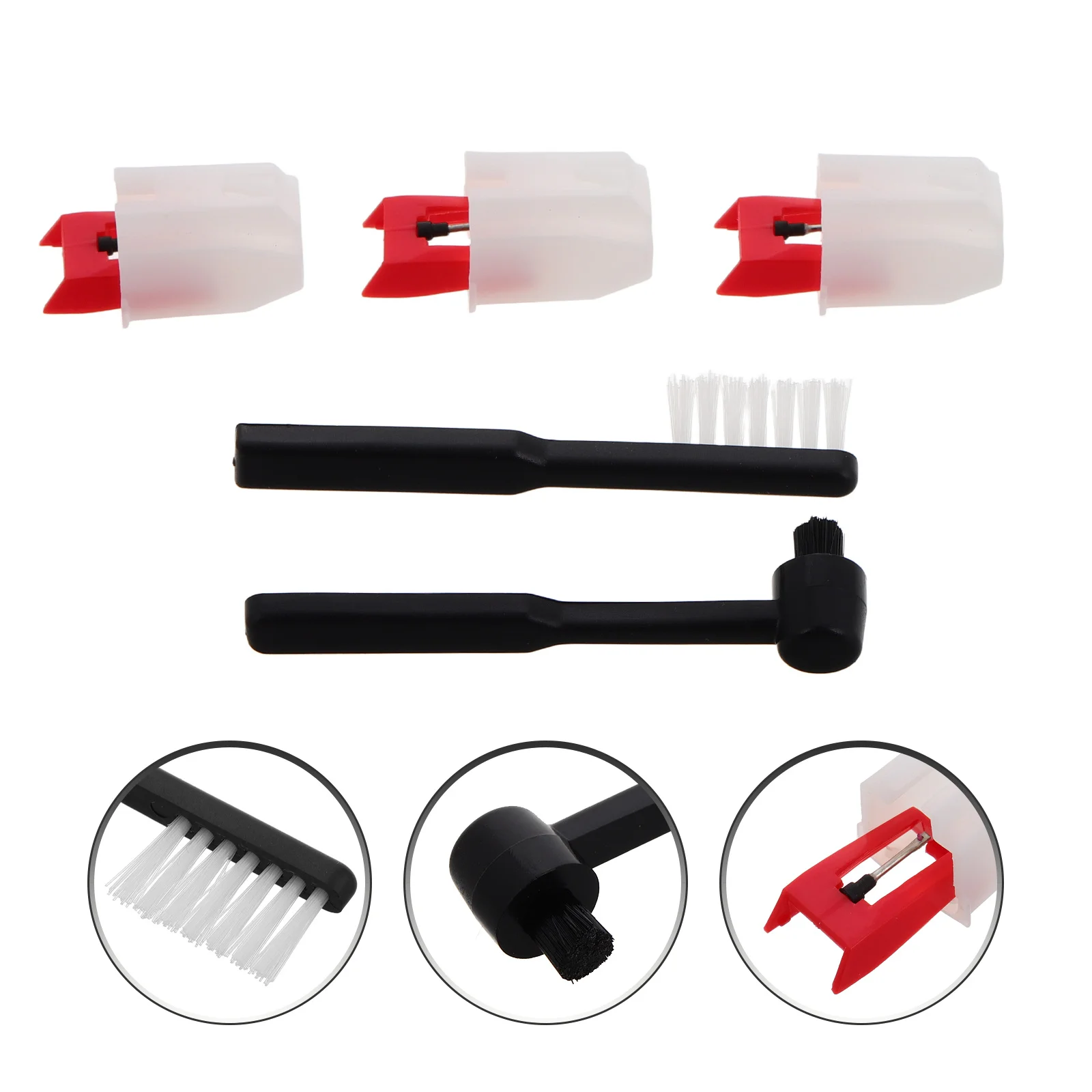

1Set High-Fidelity Phonograph Needles Vinyl Cleaning Brush Replacement Stylus for Record Player Turntable Accessories Vintage