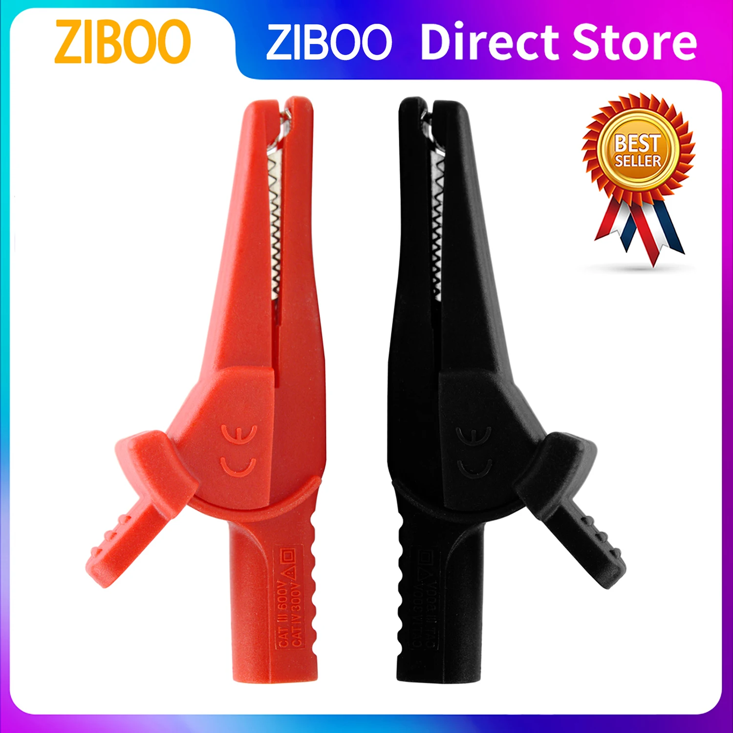 ZIBOO AC285 Safety  Alligator Clip Compatible with  UNI-T Phase Rotation Indicator use with TL222 and TL224 Test Leads