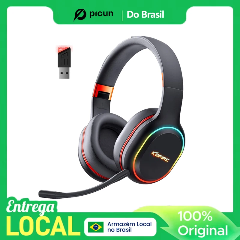 kofire-ワイヤレスゲーミングヘッドセット、マイク付きヘッドセット、rbg光振動、ps4、ps5、pcスイッチ用bluetoothイヤホン、ug-05、24g、bt50