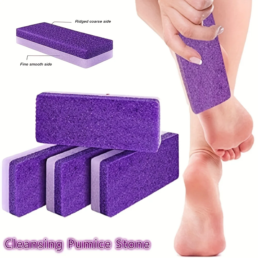 Reusable double-sided pumice exfoliator - powerful polypropylene portable hand and foot file, with rough and smooth double-sided exfoliating design, suitable for foot care, without alcohol and electricity (ideal for athletes and diabetes patients)
