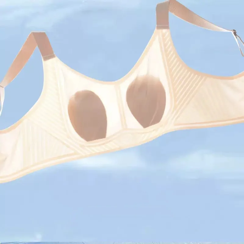 Женский ультратонкий бесшовный бюстгальтер с чашками с заячьими ушками, беспроводной пуш-ап, дышащее мягкое однотонное нижнее белье, нижнее белье для полных фигурок