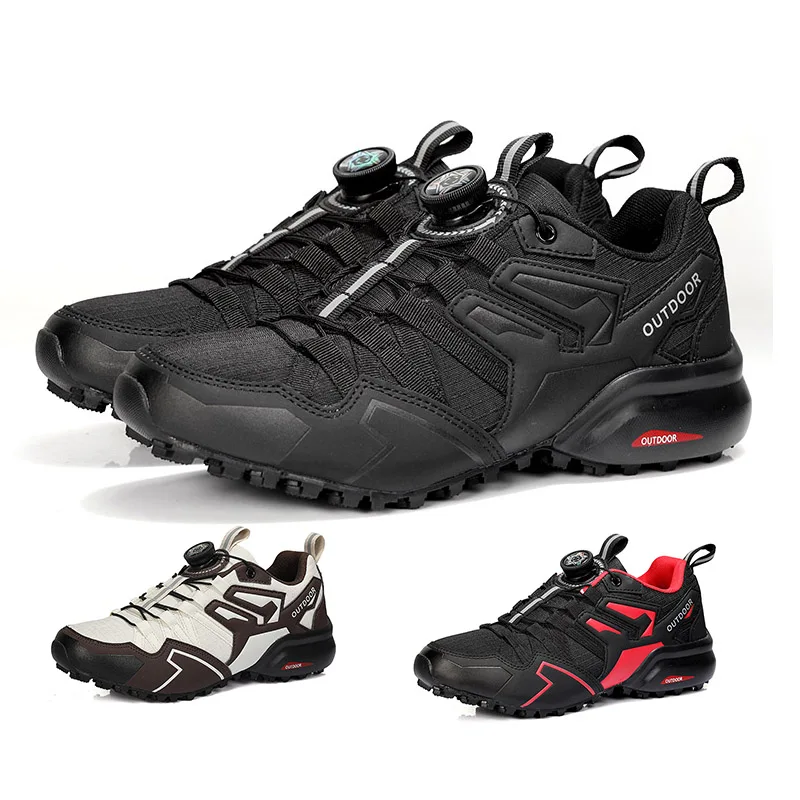 

Men's Lockless Bicycle Shoes Mountain Off-Road Motorcycle Shoes Hard-Soled Breathable Youth Non-Slip Mountaineering Sports Shoes