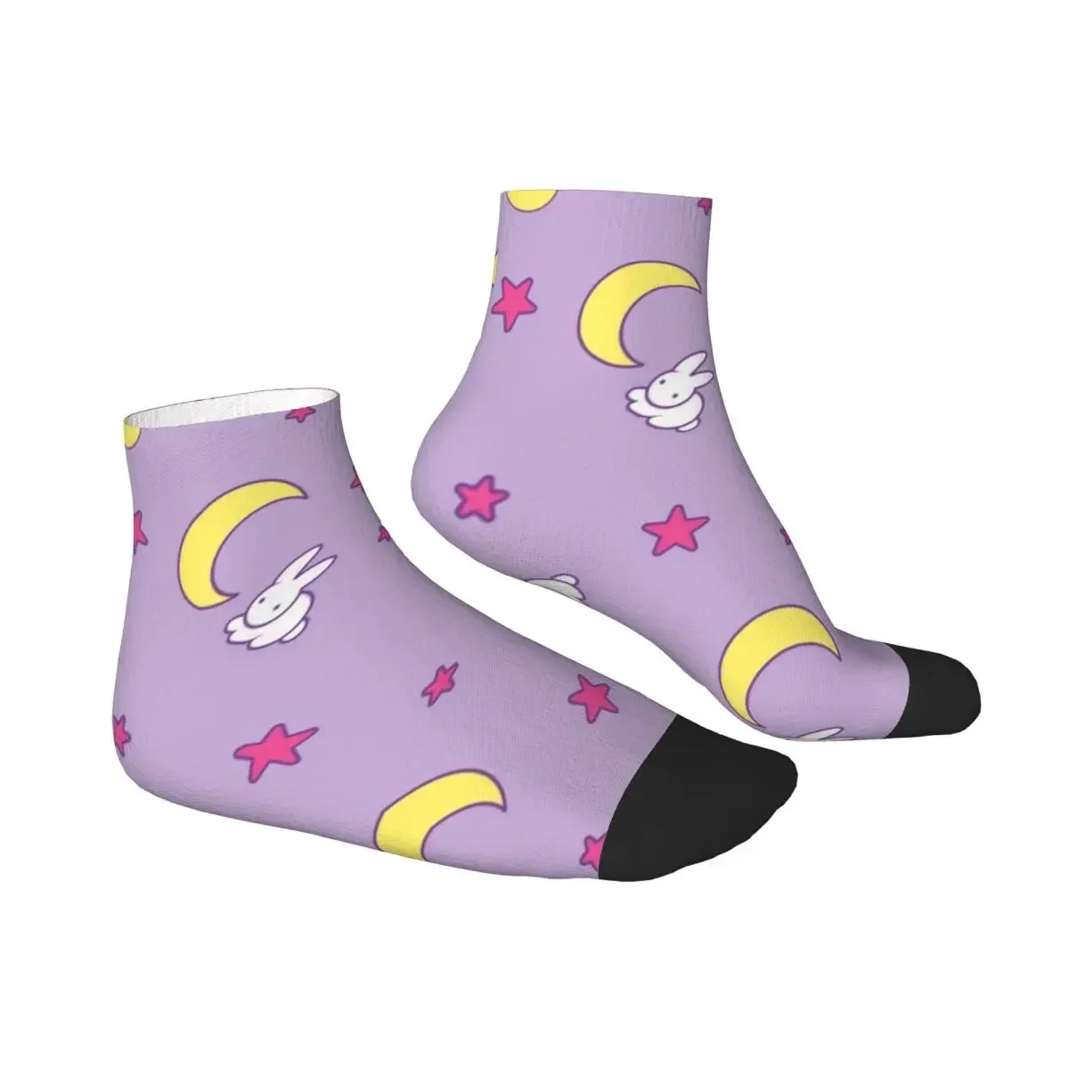 Sailor Moon-Calcetines de luna creciente y conejito, medias absorbentes de sudor Harajuku, calcetines para todas las estaciones, accesorios para hombre y mujer, regalos