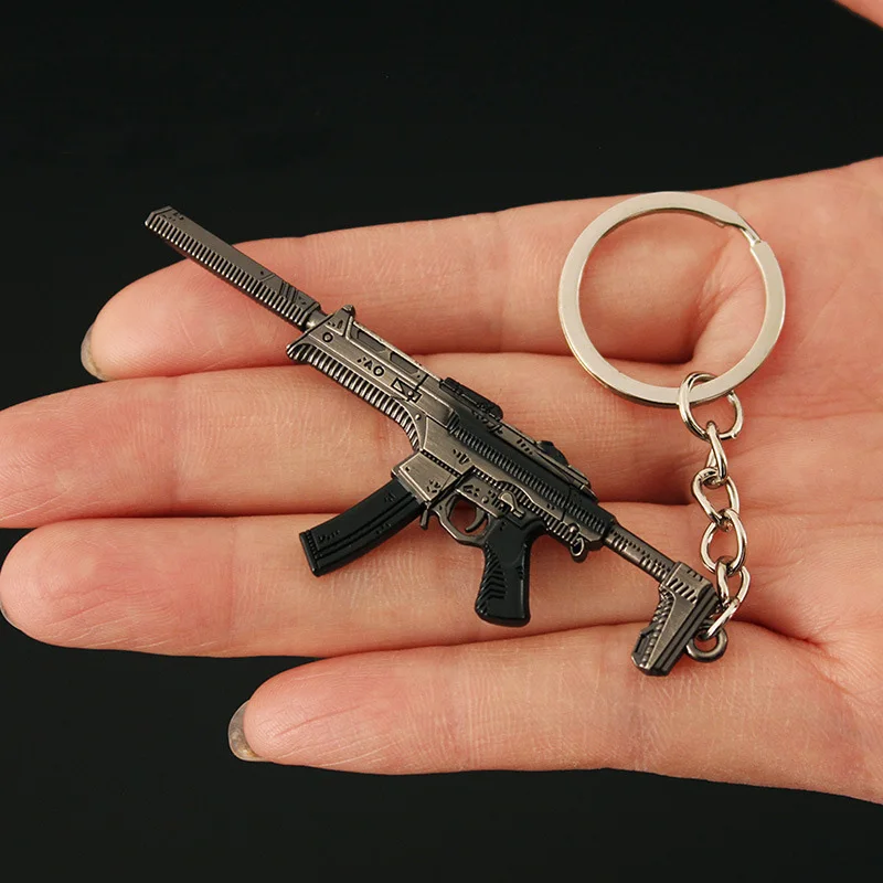 8cm Valorant Melee Reaver Weapon Model Keychain for Men Radiant Crisis 001 Spectre Skin Key Ring Fans Car Bag Decor Jewelry Gift