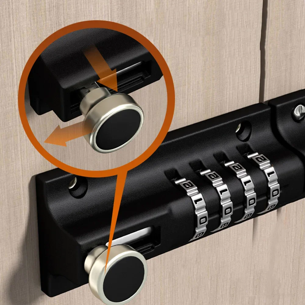 

Combination Latch Lock Anti-theft Zinc Alloy Steel Big Door Bolt Waterproof Rustproof Outdoor Hanging Cabinet Door Home Hardware