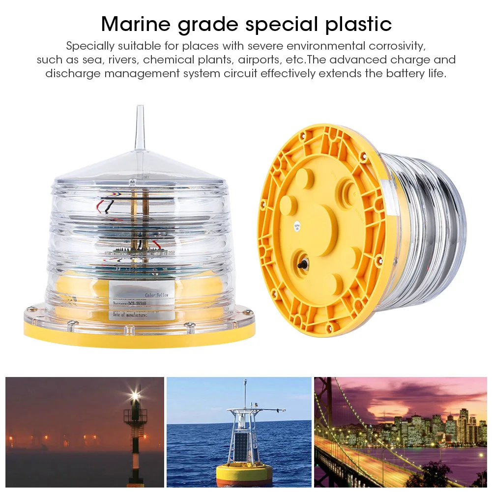 

Boat Flashing Light Marine-Grade Special Plastic Materials Floating Light Integrated Waterproof Design for Rivers Sea