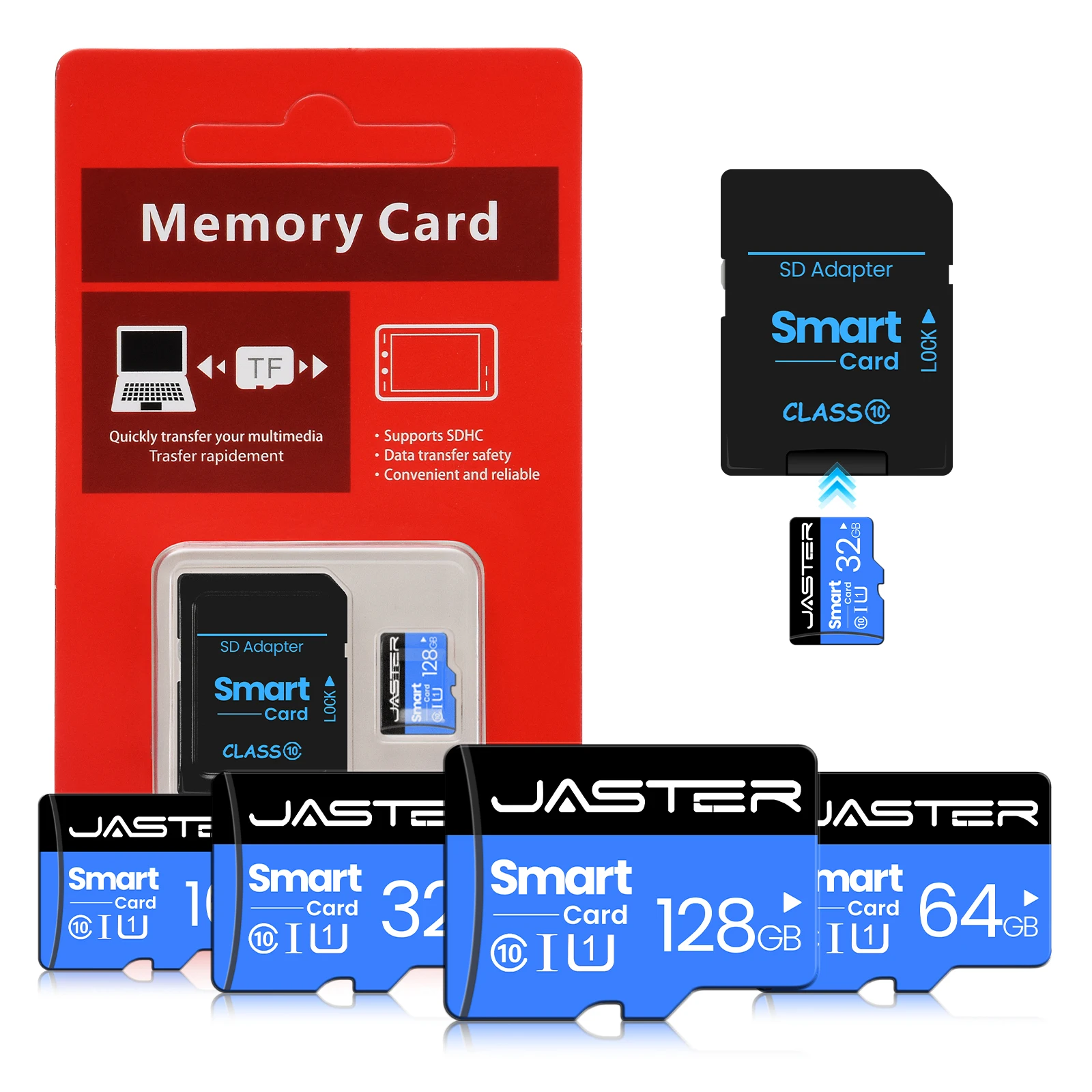 Micro-Memory-SD-Karte 32GB 64GB SD-Karte SD/TF-Flash-Karte 16GB 8GB 4GB 2GB 1GB 512MB 256MB 128MB für Telefonkarten