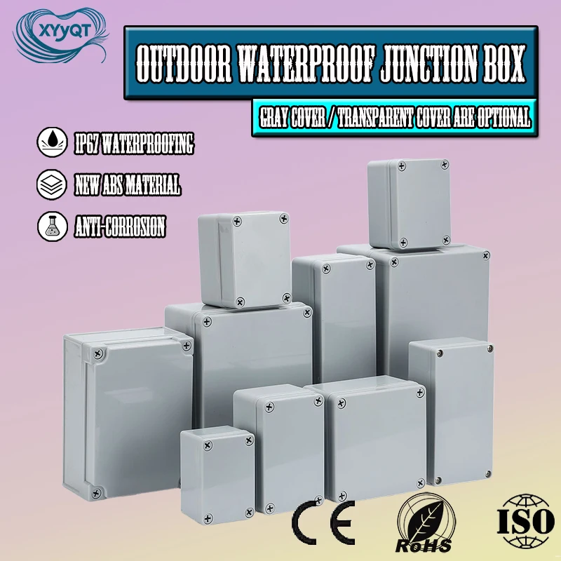 صندوق توصيل كابل مقاوم للماء IP66 مع غلاف بلاستيكي ABS خارجي وصندوق طاقة إلكتروني