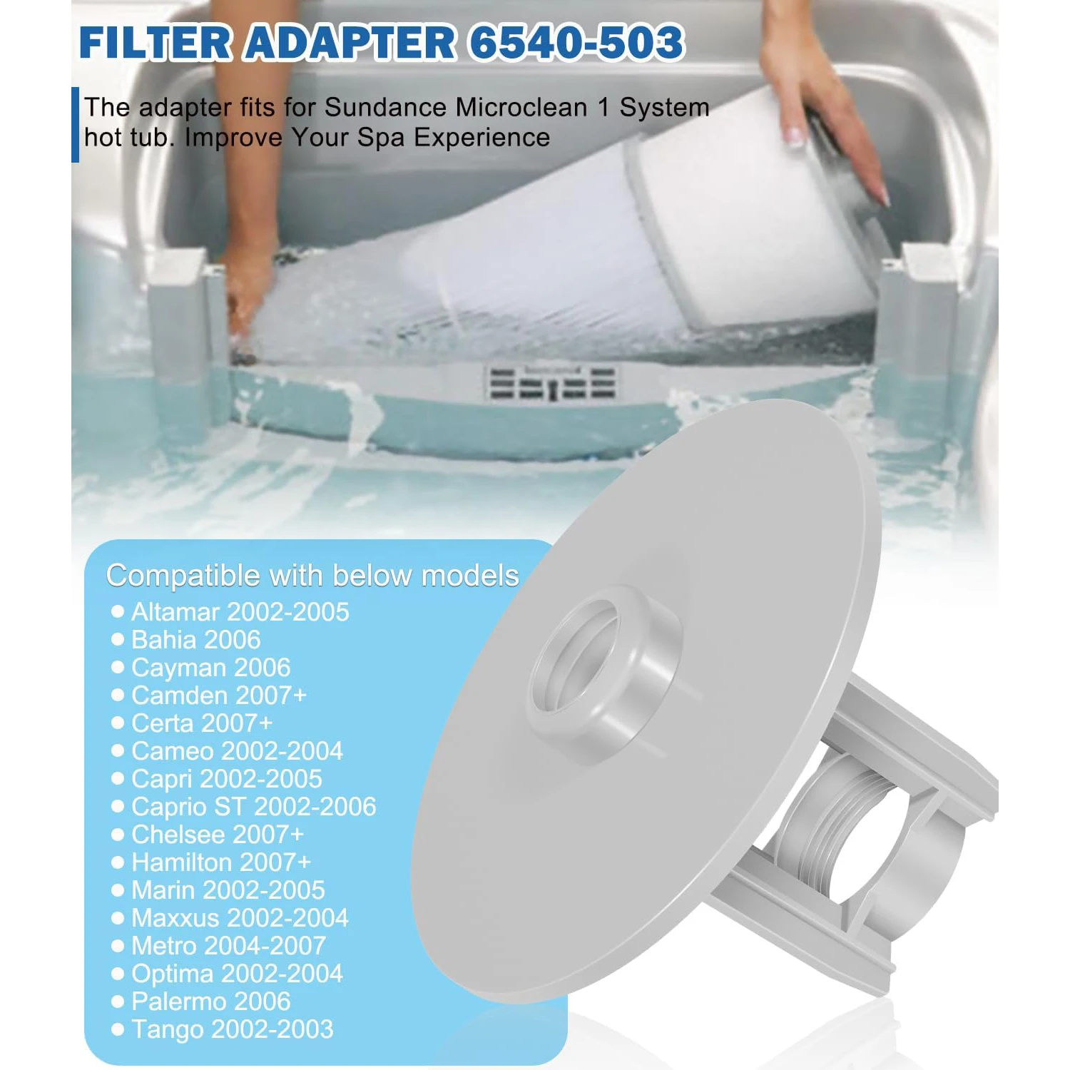 ANX 6540-503 Spa-Adapter für Sundance Microclean Filter 6540-501 & 6540-502, Whirlpool-Filterteile – Detail 3